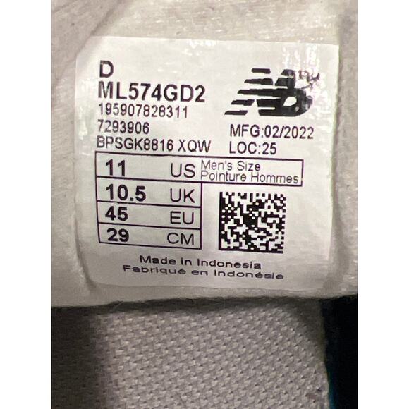 New Balance Men’s Athletic Active 574‎ Lightweight Lace Up Sneaker Size 11 Blue - Picture 7 of 8